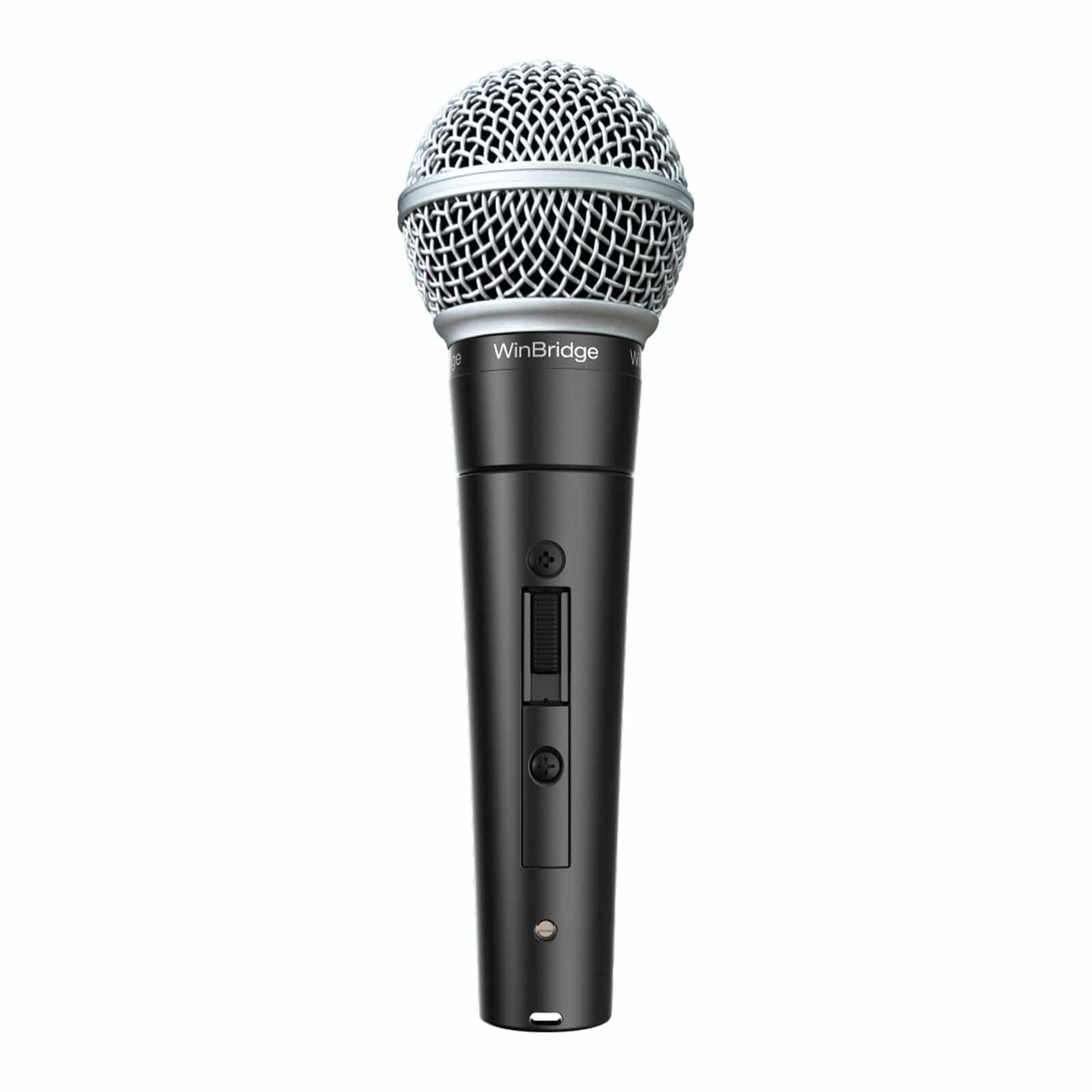 WinBridge 2.4GHz Wireless XLR Microphone Transmitter & Receiver System - 24-bit/192kHz High-Resolution Plug-on Adapter for Dynamic Microphones, Audio Mixers, PA Systems, and Cameras - Includes Dynamic Microphone H58M58